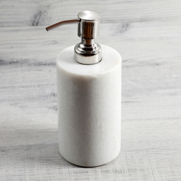 NikkisPride  Soap / Lotion Dispenser - Made Of Genuine Indian Marble In White